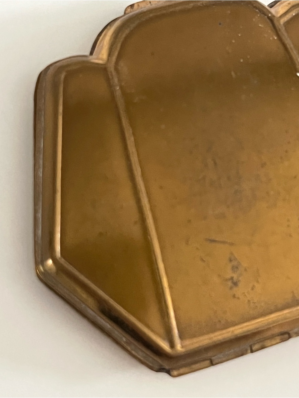 Vintage Art Deco Powder Compact Mirror & Powder Puff Case - Picture 2 of 10